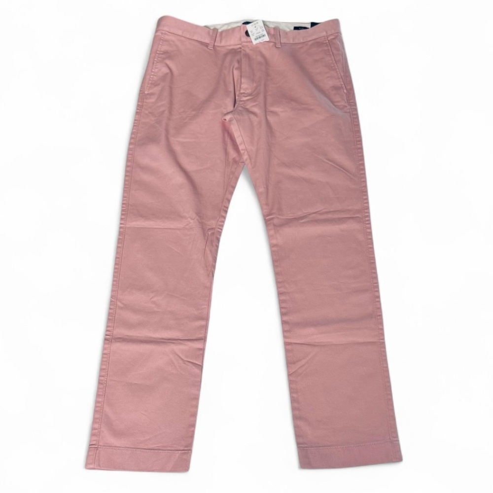 J. CREW Slim Fit Flex Chino Pants Mens 33x32
Pink Flat Front Style H3167 NWT